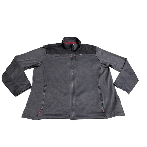 Orvis Jacket Mens XL  Outdoor Black and Gray Casual Lined with Zip Pockets EUC - Picture 1 of 7